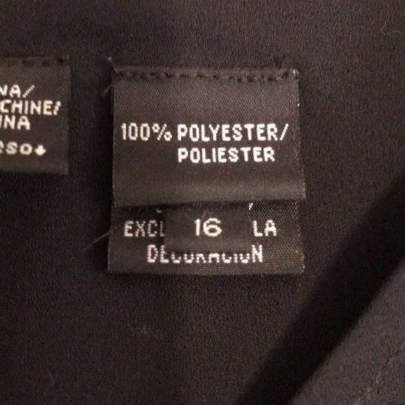 Liz Claiborne Night Black Beaded Formal Top, size 16 - Picture 9 of 11